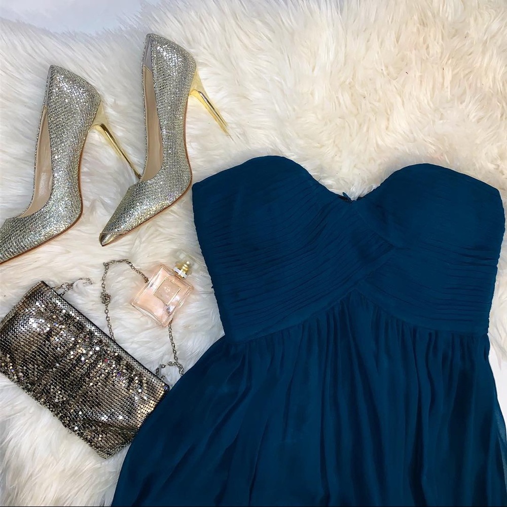 Donna Morgan size 4 deep teal prom dress